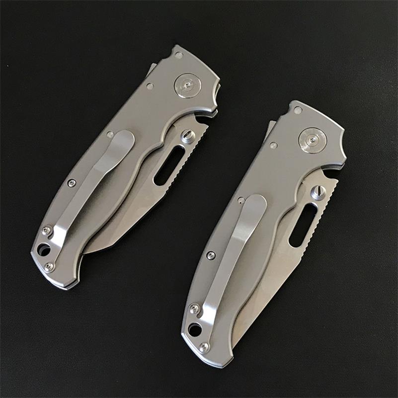 Outdoor Taschenwerkzeug aus Titanlegierung, faltbar, silber