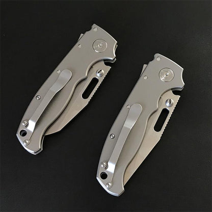 Outdoor Taschenwerkzeug aus Titanlegierung, faltbar, silber