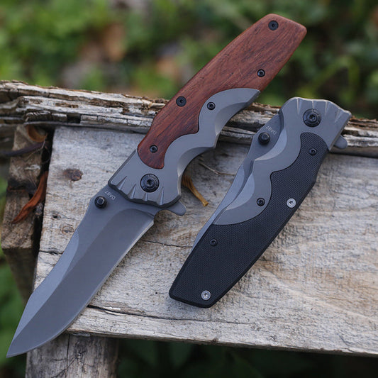 Multifunktionales Outdoor-Klappwerkzeug mit G10 Holzgriff