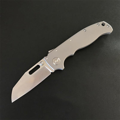 Outdoor Taschenwerkzeug aus Titanlegierung, faltbar, silber
