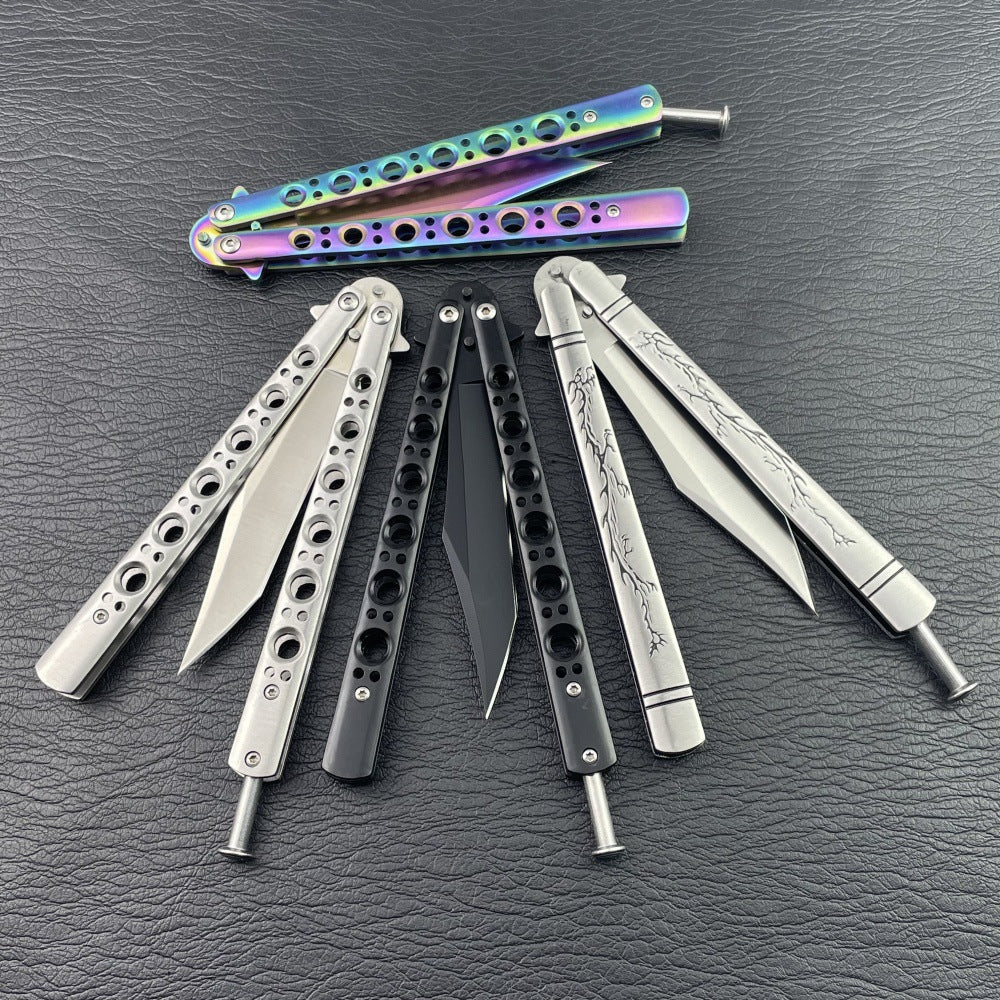 Tragbares Outdoor-Klappwerkzeug aus Edelstahl mit stumpfer Klinge