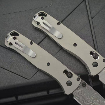BM535 Flaches Titan-Griff Damast Outdoor-Klappwerkzeug