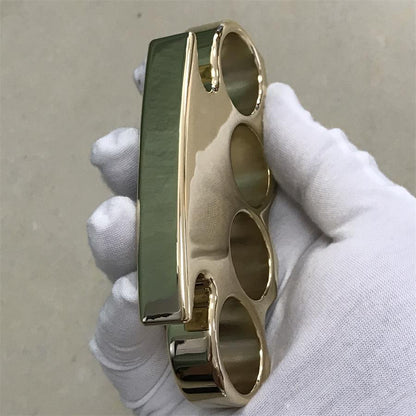 Utensile da esterno con foro grande in ottone classico lucidato a specchio