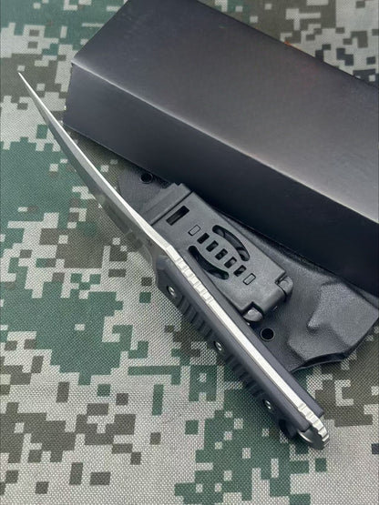 SBK D2‑Steel Stonewashed Black‑G10 Outdoor EDC Utility Tool
