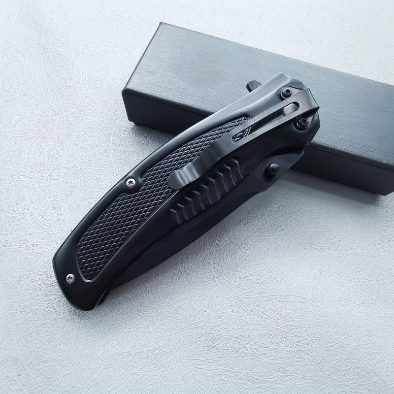 Utensile pieghevole da esterno con manico in acciaio G10 e lama in legno massiccio DA315