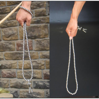 Full Brass Buddha Beads Self Defense Beads Mala Necklace