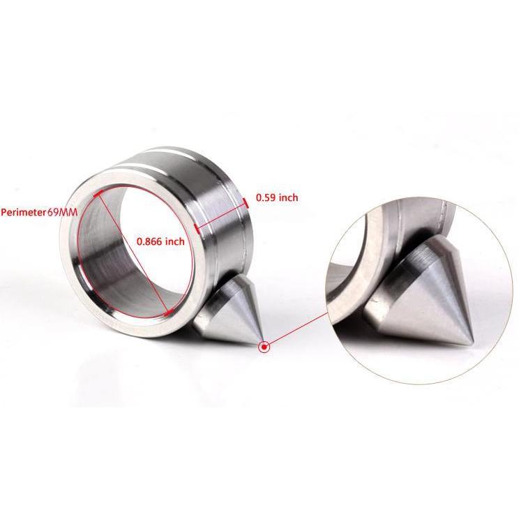Full Stainless Steel Spike Ring Self Defense With Ball Chain - Tacsafeworld EDC Gadgets