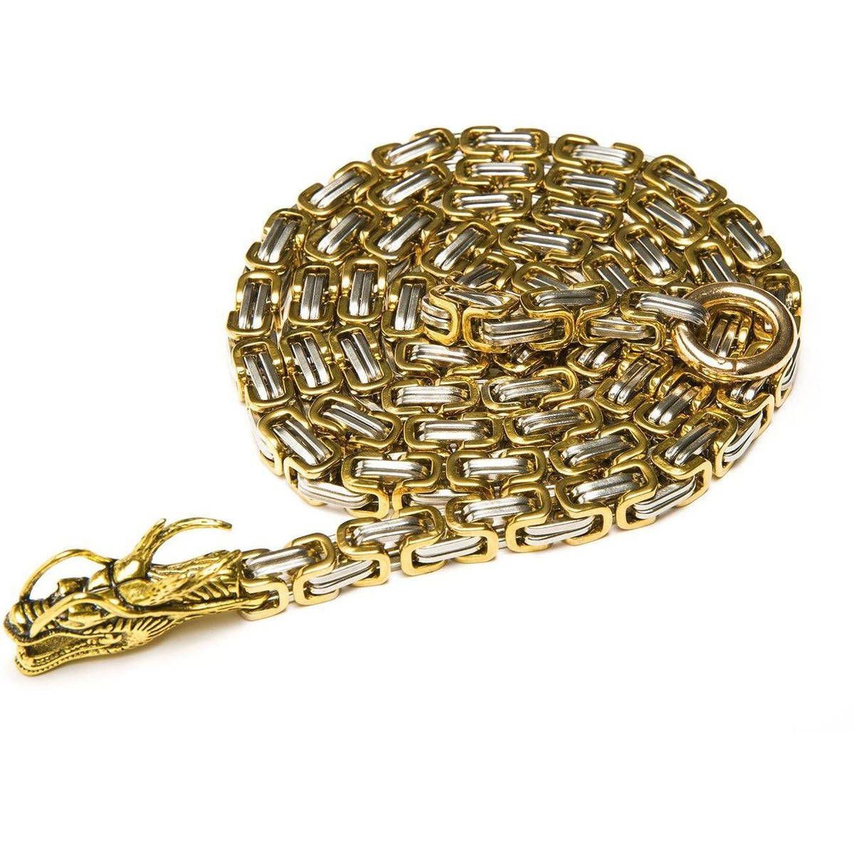 Golden Dragon Full Stainless Steel Self Defense Chain - Tacsafeworld EDC Gadgets