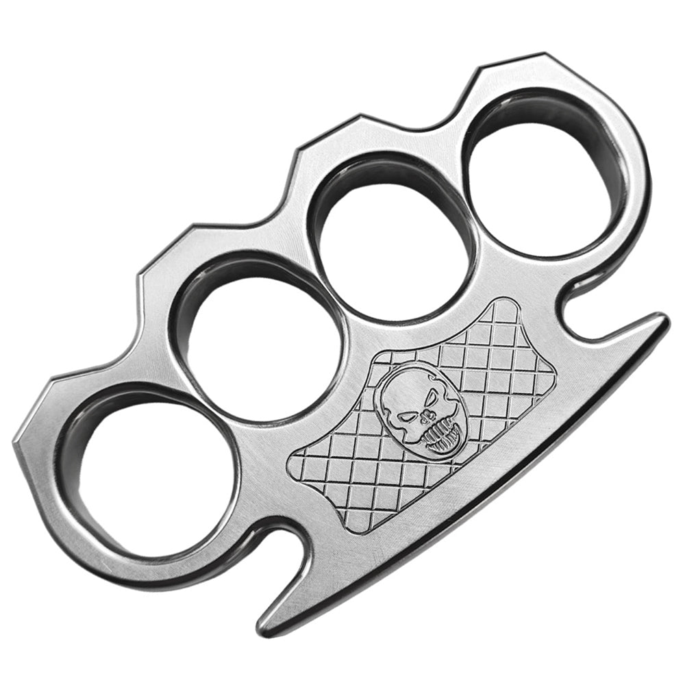 Four‑Finger Metal EDC Hand Gear, Skull Engraved Collectible for Men