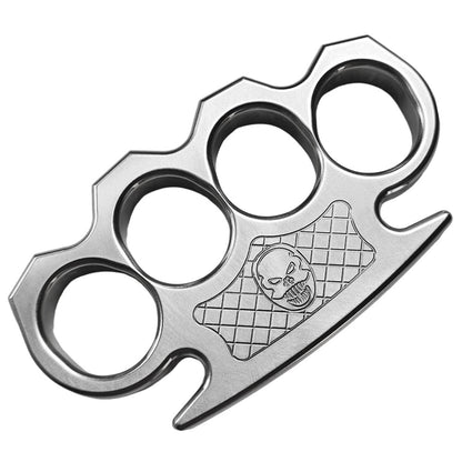 Four‑Finger Metal EDC Hand Gear, Skull Engraved Collectible for Men