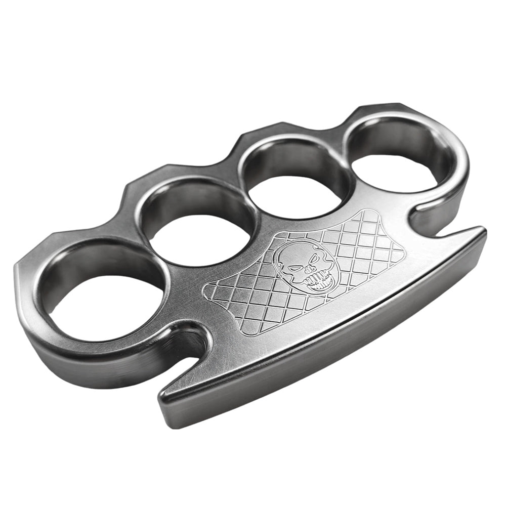 Four‑Finger Metal EDC Hand Gear, Skull Engraved Collectible for Men