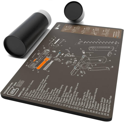 Glock Geräte-Reinigungsmatte mit Diagramm