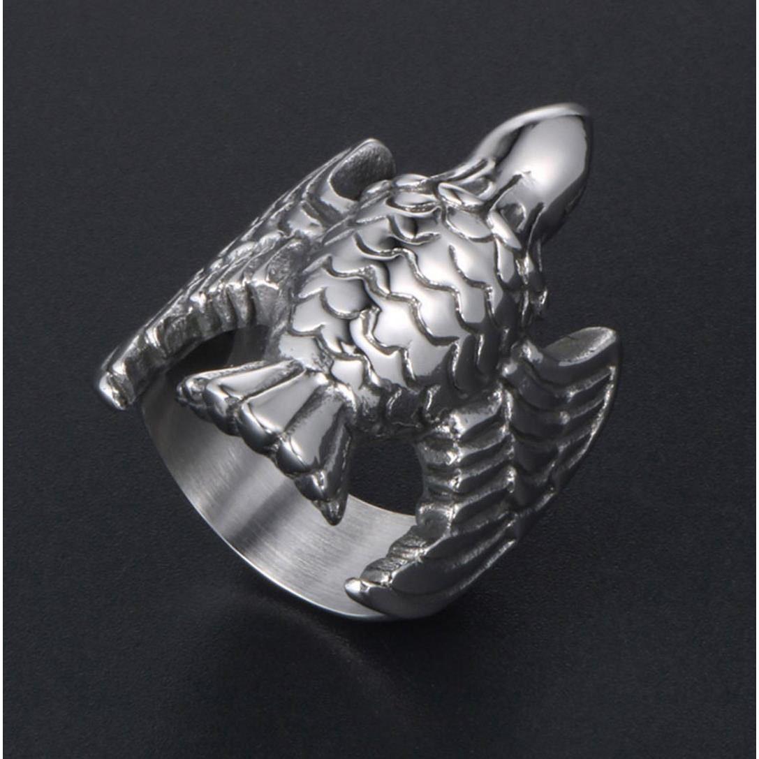 Silver Eagle Full Stainless Steel Self Defense Ring Jewelry - Tacsafeworld EDC Gadgets