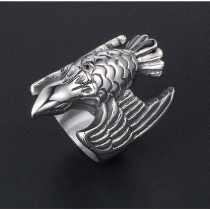 Silver Eagle Full Stainless Steel Self Defense Ring Jewelry - Tacsafeworld EDC Gadgets