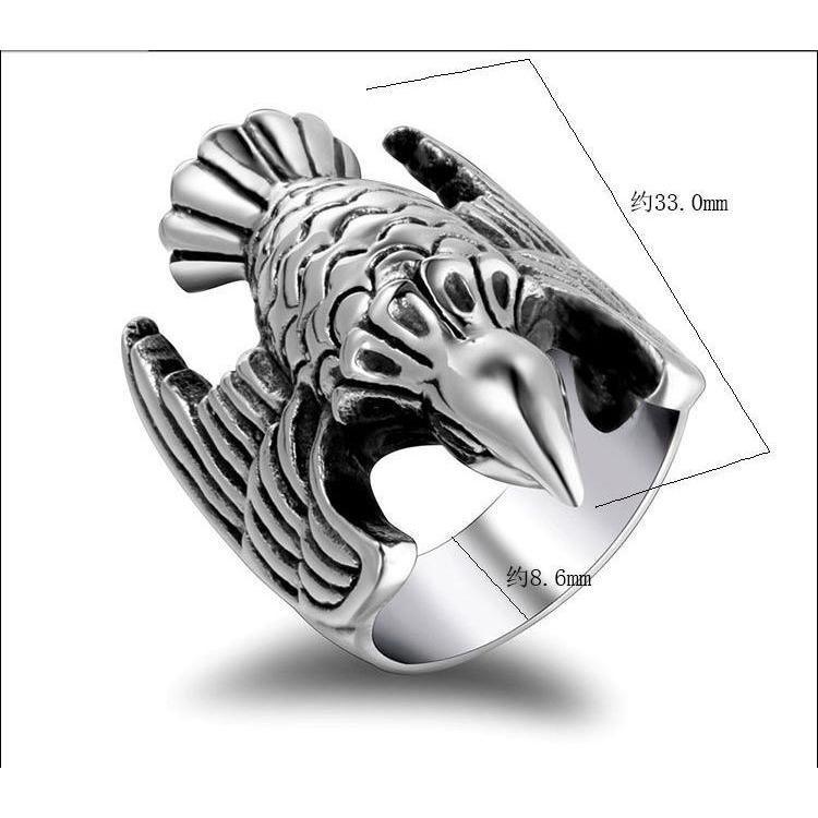 Silver Eagle Full Stainless Steel Self Defense Ring Jewelry - Tacsafeworld EDC Gadgets