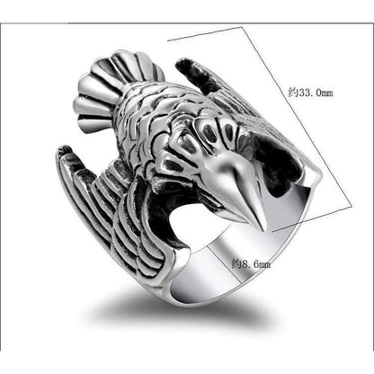 Silver Eagle Full Stainless Steel Self Defense Ring Jewelry - Tacsafeworld EDC Gadgets