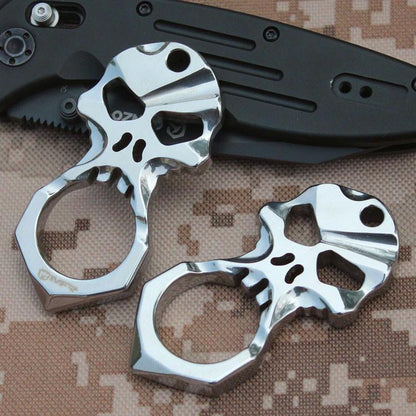 Skull 9R18MOV Stainless Steel Self Defense Keychain Tool - Tacsafeworld EDC Gadgets