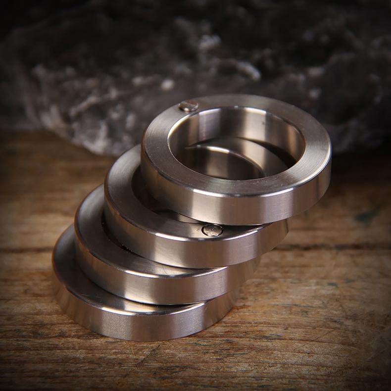 Klapp-Schlagring 440C Edelstahl