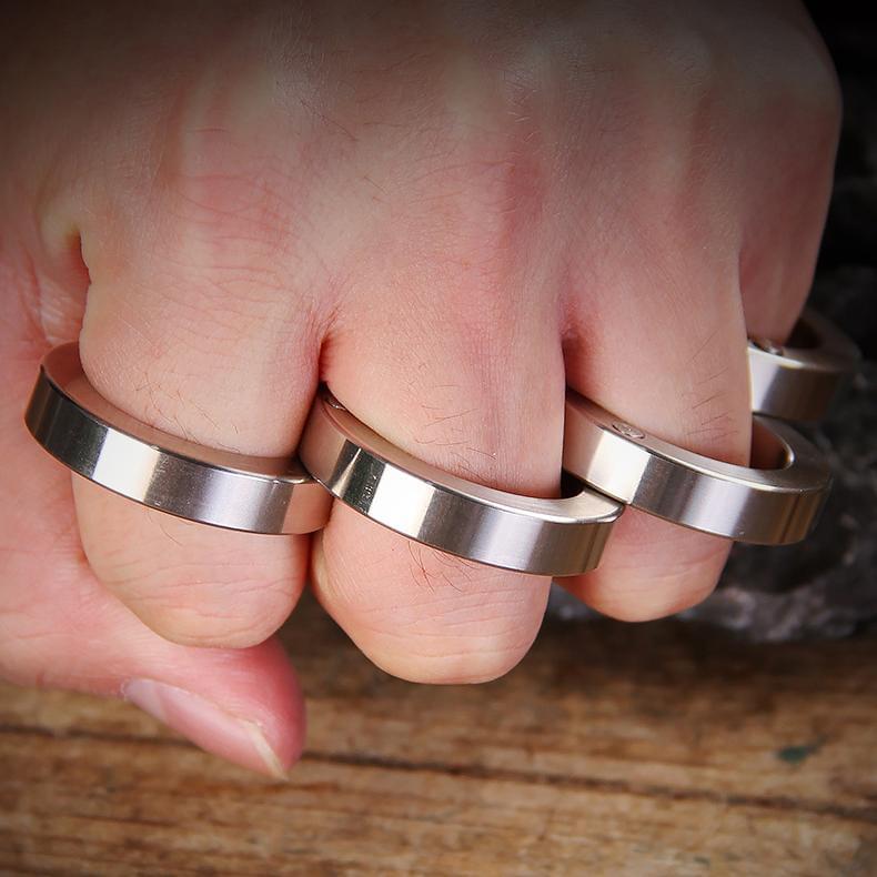 Klapp-Schlagring 440C Edelstahl