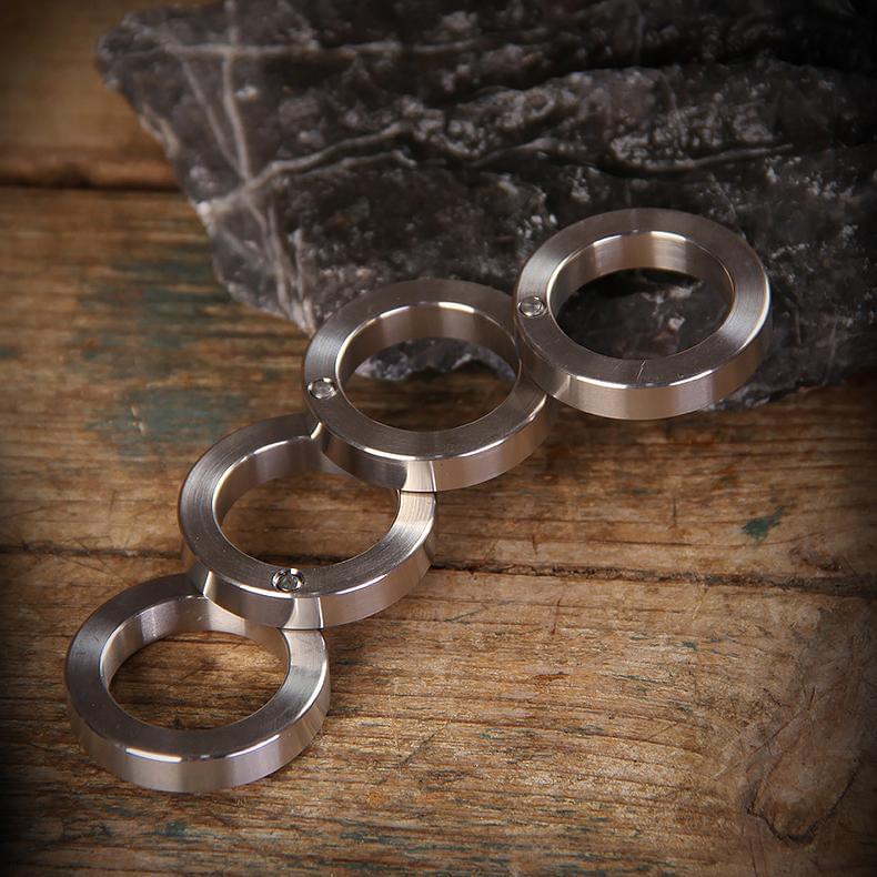Klapp-Schlagring 440C Edelstahl