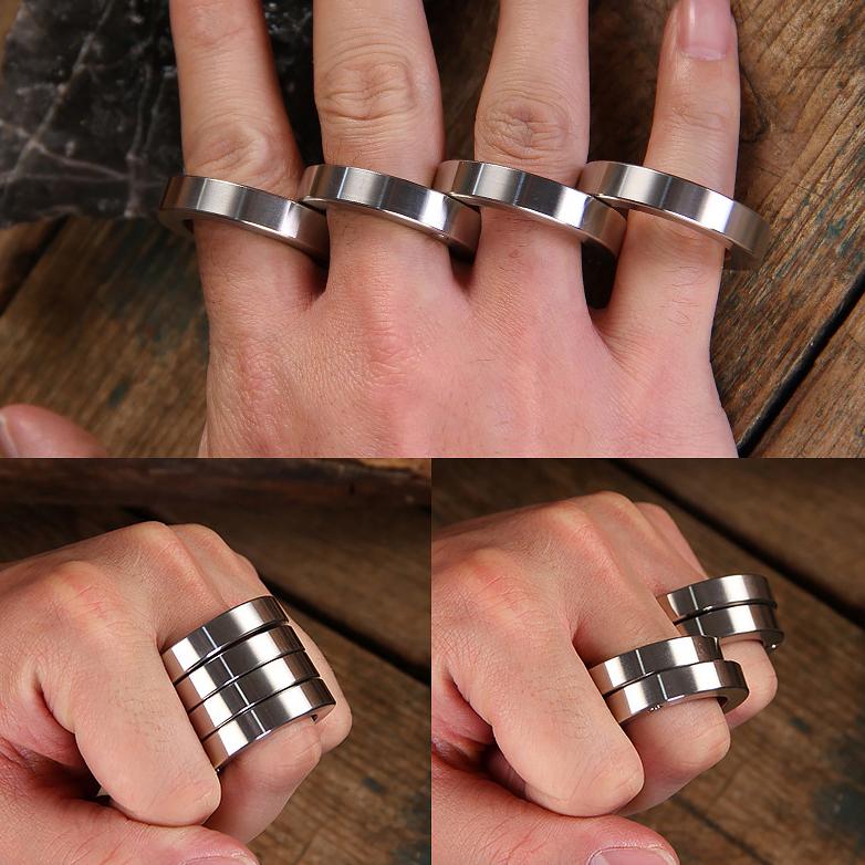 Zinc Alloy Folding Brass Knuckles Self Defense Tools For Women - Tacsafeworld EDC Gadgets