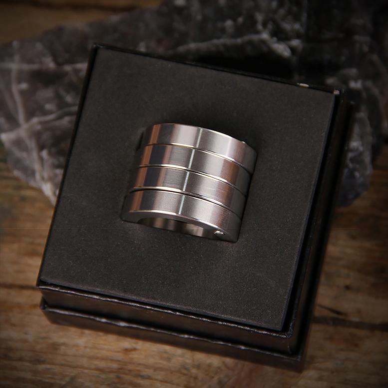 Klapp-Schlagring 440C Edelstahl