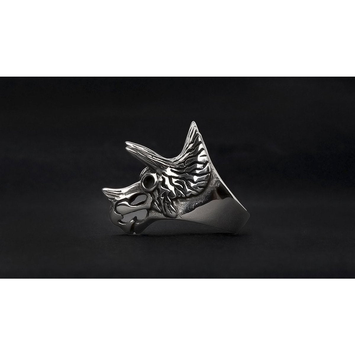 Triceratops Full Stainless Steel Spiked Self Defense Ring - Tacsafeworld EDC Gadgets