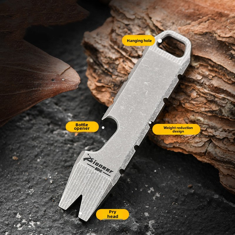 Mini-Flaschenöffner aus Titan, EDC-Tool, Schlüsselanhänger, Rucksack, leicht zu tragen
