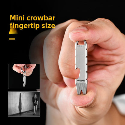 Mini-Flaschenöffner aus Titan, EDC-Tool, Schlüsselanhänger, Rucksack, leicht zu tragen