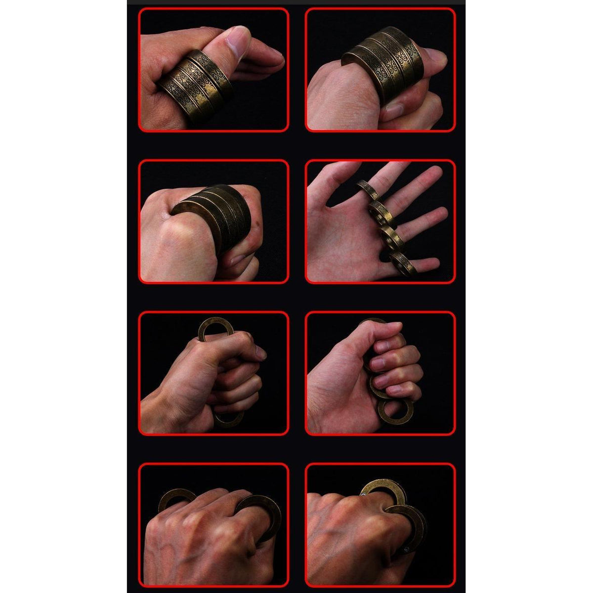 Zinc Alloy Folding Brass Knuckles Self Defense Tools For Women - Tacsafeworld EDC Gadgets